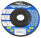 Forney 72307 Grinding Wheel, Type 27 Industrial Pro Metal with 5/8-Inch Arbor, ZA24R, 4-Inch-by-1/4-