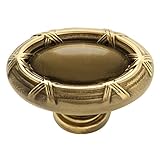 Belwith Keelerサバンナコレクション1 1 / 4 "アンティーク真鍮キャビネットノブ
