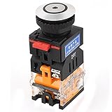 XDiscount　押しボタンスイッチ　プッシュスイッチ　切替スイッチ　DC 24V　グリーンライト　NO/NC　6ピン