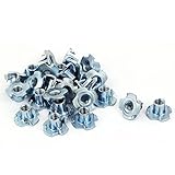 Uxcell　方面からのティーナット　炭素鋼　98g　ブルー　10mm　ウッド家具　M6方面からのT-ナット