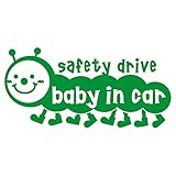 imoninn BABY in car ステッカー　【パッケージ版】　No.21　イモムシさん　（緑色）