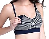 BEATON　JAPAN マタニティブラ ボーダー ノンワイヤー シンプルマタニティコレクション M L (L, ネイビー)