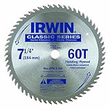 IRWIN Tools Classic Series Corded Circular Saw Blade, 7 1/4-inch, 60T (25530) [並行輸入品]