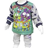 ボーイズベビー[Paro Club(パロクラブ)]男の子|男児|子供|裏起毛スウェット上下セット|パジャマ 80cm グリーン-A柄