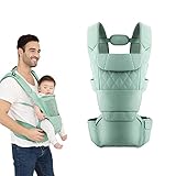 ベビーベルト、ウエスト、背中とヒップ、多機能通気性ベビーキャリアのすべての季節 (3-15KG、0-36 ヶ月),Green