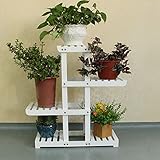 JCRNJSB® 木製の緑の花フラワーラックの牧歌的な床の白いフラワーラックについての取り外し可能な3つの層 折りたたみ式、フラワースタンド ( サイズ さいず : M )