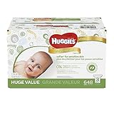 High Quality Natural Care Baby Wipes, 3 Refill Packs (648 Sheets), Fragrance-free, Alcohol-free, Hyp