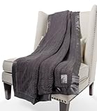 リトルジラフ 大人用ブランケット Luxeツイスト(XL シングルサイズ) チャコール lg0301-01 【正規代理店輸入】