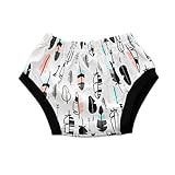 Karchi ベビー服 下着 男女兼用 可愛い　漫画フカ 動物プリント ショーツ ブリーフ 肌着　ベビーパンツ 部屋着 寝間着 全10色　 (70, F)