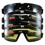 Birdz Eyewear Wingシリーズゴーグル(クリア、ブルー、イエロー、煙レンズ) – 4のセット