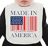 Made In America Slogan ネクタイを有する有機ビブ Medium