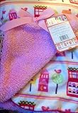 Super Soft Sherpa Baby Blanket 30" x 40" Reversible Pink - Happy Town by SL Baby Collection [並行輸入品]