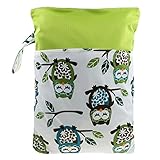 Lovoski 防水　ジップ　ベビー　幼児　布　おむつ　収納袋　ポーチ　バッグ　再使用可能　9色選べる - グラスグリーン, 30 * 40cm