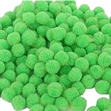Baoblaze 鮮やか　ボール　ふわふわ　装飾品　工芸品作り　自由組み合わせ　ミニ　ポンポン　再利用可能　1パック　全9色 - 緑