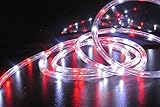 17.7FT Bi-Color Red and White LED Flexible Rope Light Kit For Indoor / Outdoor Lighting Home Garden 