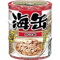 Amazon | 海缶ミニ3P 削り節入りかつお 180g（60g×3缶）×24コ | Aixia