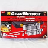 [CREEK] GearWrench ギアレンチ 51ピース インチ/ミリ 6ポイント ソケット セット 1/4ドライブ 120歯ラチェット [並行輸入品]