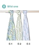 aden + anais (エイデンアンドアネイ) おくるみ バンブー バラ売り 1枚 出産祝い SILKY SOFT 【並行輸入品】 Wild one E-2