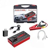ジャンプスターター 12V バッテリー エンジンスターター 49800mAh大容量 ブースターケーブル車緊急始動 モバイルバッテリー機能 LEDライト搭載 内蔵式スーパーキャパシタ 電源コード付き 低劣化 長寿命 収納ケース付き インフレータブルポンプ付き 車用 エンジンスターター