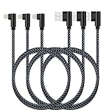 iPhone 充電ケーブル ライトニング l字 【3本セット 2ｍ】アイフォン充電ケーブル iphoneケーブル ナイロン編み 急速充電＆デ