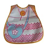 柔らかいプラスチックEVAベビー防水ビブス1?3年ベビーピンクバッグ