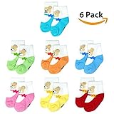 liwely 6ペアベビー女の子ソックス、足首ソックス0 – 6ヶ月の幼児、3d耳デザイン 0-6 Months 08BSS6-PG0001
