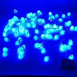 マットボール 100LEDストリングライト 10m パティオ/ガーデン/芝生/デッキ/ツリー/クリスマス/キャンパー/パーティーなどに適応 (ブルー)