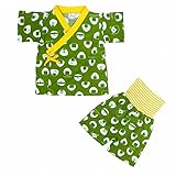 パジャマ 男の子 ベビー 甚平風 寝間着 ルームウェア おにぎり柄 グリーン 95