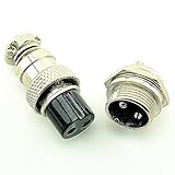 航空プラグGX16-2 2pin 16mmの男性と雌のパネル金属コネクタ
