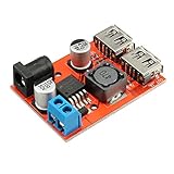ILS - DC-DC 9V/12V/24V/36V To 5V Dual USB Buck Module Vehicle Charging 3A Voltage Regulator Board