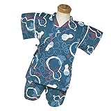 キッズ 男の子 子供 ひょうたん柄 甚平 日本製 七夕 夏祭りり j-71574 80cm ブルー