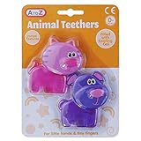 Cooling Gel Filled Baby Teethers Twin Pack Various Textures Pink Cat Purple Dog by A to Z
