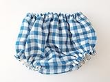 bebe couture(ベベクチュールベビー用品専門店)日本製ベビーブルマブルーギンガム・コットンガーゼ100％