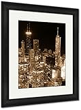 AshleyフレームプリントView over the new york city、壁アートホーム装飾、ag5670238 40x34 Black Frame 5670238-AFPP1-BS24