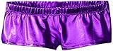 MUSIC LEGS(ミュージックレッグ)METALLIC MINI BOOTY SHORTS メタリック ミニ ブーティショーツ BLACK 140