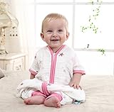 Elf Star Ultra Soft and Breathable Baby Cotton Wearable Blanket Sleepsack Pink 6-12 Months M by Elf 