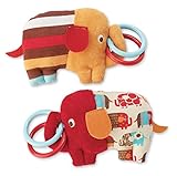 Nat & Jules Elephant ParadeリングRattles 2つのセット