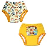 2枚組 アンパンマン トイレトレーニング 4重層 トレーニングパンツ おむつはずし（イエロー90cm）