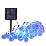 ieGeek LED50球 8m LEDイルミネーションライト ソーラー充電式 LEDストリングライト ガーデンライト 光センサー 内蔵 自動ON/OFF 発光モードは8パターン 省エネ 長寿命 高輝