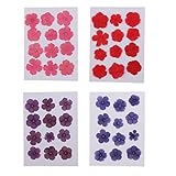 D DOLITY 約48個　天然　押し花　DIYクラフト　乾燥した花　スマホケース　蝋燭　DIY創造　工芸　4色美しい