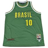 Brasilブラジル国旗グリーンバスケットボールメンズジャージーCAMISOLAタンク大人用サイズ XL グリーン