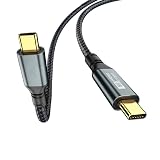 USB C ケーブル 3M 100W PD急速充電 20Gbpsデータ転送 USB 3.2 Gen2x2標準 Type-C 充電ケーブル 高耐久ナイロン編み MacBook/Surface/Pixel/Xperia/AQUOS等USB-C対応