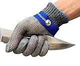 防刃手袋 軍手 防刃 グローブ 刃物 電動のこぎり チェンソー 手袋 切れない 作業用 替刃 保護手袋 耐切創手袋 メッシュ ステンレスワイヤー（片手）