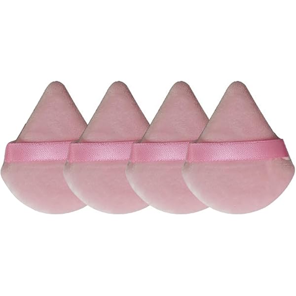 ピンク　三角形　メイクスポンジ　4個セット　パフ　ファンデ 楽天市場】【3個セット】 もちふわ パウダーパフ メイクスポンジ