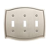 Baldwin 4780.150。CD Colonialデザイントリプル切り替えスイッチプレート、サテンニッケル