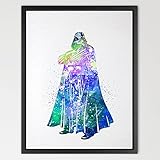 Dignovel Studios Darth Vader Star Wars Watercolor illustration Art Print Nursery decor Kids wall Art