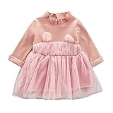 Cutelove　レースドレス　ドレス　 プリンセスドレス　ロングスリーブ　長袖　コットン　綿　女の子　ベビー　ガールズ　赤ちゃん　幼児　春　秋　可愛い　素敵　カジュアル　普段着　素敵　韓国　チュチュ