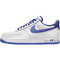 NIKE バスケットボールシューズ ホワイト/ブルー Amazon | Nike (ナイキ) メンズ エアフォース1 '07