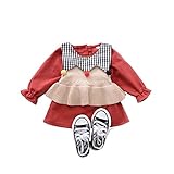 子供服 女の子ワンピース ベビー服 Pojour 可愛いスカート 長袖ドレス オシャレ 冬秋 綿 通園 発表会 旅行 記念日 プレゼント