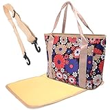 Babyhugs? Cute Design 3pcs Tote Nappy Changing Diaper Bag Set including Changing Mat - Large Flowers